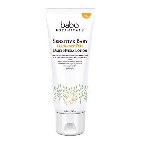 Babo Botanicals Sensitive Baby Daily Hydra Lotion Fragrance Free, 8 Oz